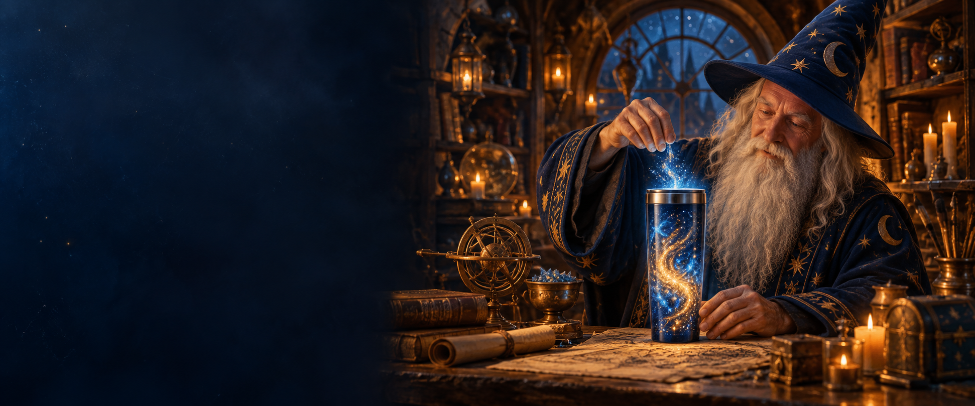 Merlin representing the Tumblers portal